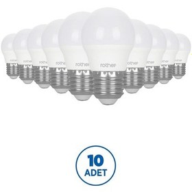 Resim Rtl09101-10 Rother G45 Led Ampul 6w E27 470 Lümen 6500k Beyaz Işık Enerji Tasarruflu Ampul 10 Adet 