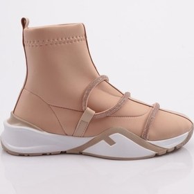 Resim Dgn 032-22k Kadin Kalin Taban Silver Taş Detayli Bot 032-2252-R0152 Bej 