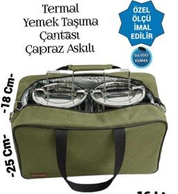 Resim SEVBAGS SEFERTASI YEMEK TAŞIMA TERMAL TERMOS ÇANTA 