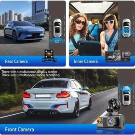 Resim Createtech 1080p Araba Dvr 3 Kanallı Kamera Için Wifi, 2cam Video Kaydedici, Ön-arka X01-no Wıfı 