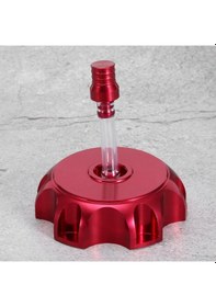 Resim Xiyyadms Motosiklet Alüminyum Yakıt Tankı Kapağı Cnc Oyma 51-54mm Uyumlu Hava Akışı Valfi Lipli Kırmızı Renkli Tamir Parçası 