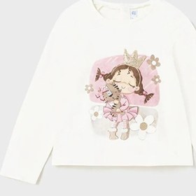 Resim Mayora lKız Bebek Sweatshirt Kız Figürlü 2010 - EKRU / 36 ay 