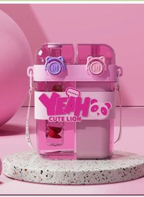 Resim froyalife Kaliteli Yeah Askılı Şık Tasarım Çift Hazneli Çift Kapaklı Çok Fonksiyonlu Çocuk Suluk Matara 