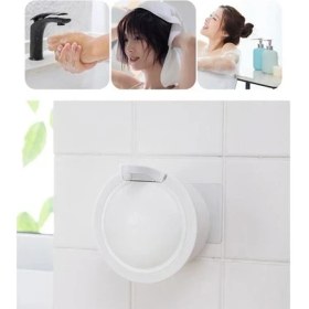 Resim Duvara Monte Sabunluk Tuvalet Su Geçirmez Vantuz Losyon Şişe Ev Banyo Mutfak Manuel Sıkma Losyon Şişesi | Sıvı Sabunluk 