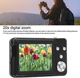 Resim ASHATA 2,7 İnç 4K 56MP Küçük Dijital Kamera, Titreşim Önleyici 20x Zoom Çocuk Mini Dijital Fotoğraf Makinesi, Şarj Edilebilir Öğrenciler Kompakt Cep Kamerası, Gençler Için Otomatik 