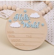 Resim Gateesat Bebek Tebrik Tahtası 5 9 Inch Pastel Kelebek Çiçek Desenli El Yapımı Ahşap Plaka 