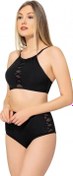 Resim Argisa Tüllü Bağcıklı Yüksek Bel Bikini 