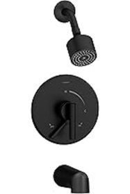 Resim SanalAMCA Store Symmons S-3502-Cyl-B-Mb-1.5-Trm Dia Tek Kulplu 1-Sprey Küvet Ve Duş Bataryası Trim Pirinç Rozetli Ma 