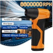 Resim Willowhaven Portable Turbo Fan 3500mah Portatif Usb Şarjlı Toz Kar Temizleme Aleti Turuncu 