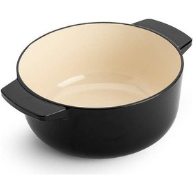 Resim Kitchenaid Siyah Döküm Demir Tencere 22 Cm Siyah 