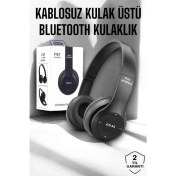 Resim Techno Stock Kulak Üstü Tf Kart ve Aux Destekli Ergonomik Bluetooth Kulaklık 