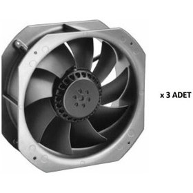 Resim 3'lü EBMPAPST 280x280x80 mm W2E250-HL06-01 230 AC Aksiyal Kompakt Fan 
