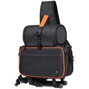 Resim Puluz Slr Kamera Çantası Üçgen Tarzı Çıkarılabilir Lens Çantası Su Geçirmez Göğüs Crossbody Çanta Siyah 