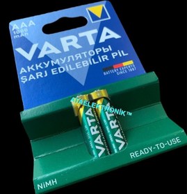 Resim Ata Elektronik 1000mah Şarj Edilebilir Ince Aaa Tip Pil Yeni Seri Varta