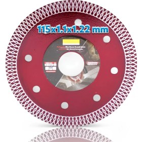 Resim Ultra Ince Hassas Elmas Seramik Mermer Porselen Fayans Granit Sulu Kuru Kesim Kesme 115 mm Disk 