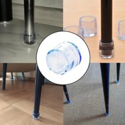 Resim 20 adet Şeffaf Masa ve Sandalye Bacak Kapakları Silikon Tabure Ayak Kapağı Kaymaz Sandalye Ayak Kapağı Masa Ayak Pedli Tabure Bacak Kapağı Aşınmaya Dayanıklı Masa ve Sandalye Ayak Pedi 