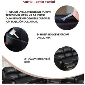 Resim Krem Rengi Oto Döşeme Boya Deri Çatlak Giderici Dolgu Tamir Jeli 