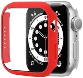 Resim CONSTRAIN - Watch 7/8/9 41mm Full Kasa Korumalı Ekran Koruyucu ile Uyumlu - Kırmızı 