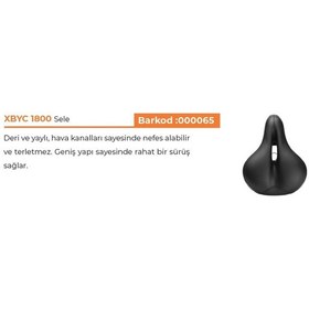 Resim Baısk Xbyc 1800 Deri Yaylı Geniş Mtb Bisiklet Koltuğu Siyah Renk 