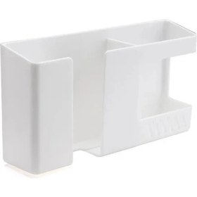 Resim GongtuShop Beyaz Stil Çok Fonksiyonlu Duvara Monte Saklama Kutusu Yumruksuz Cep Telefonu Uzaktan Kumanda Depolama Rafı Banyo Duvar Enkaz Depolama Rafı (Yurt Dışından) 