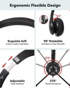 Resim Treasures Usb Mikrofonlu Bilgisayar Kulaklıkları, Aktif Gürültü Engelleme, Bluetooth, Nubwo, On-kulak, Siyah 