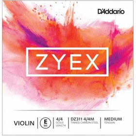 Resim D'Addario DZ311 4/4M Zyex E Keman Teli (Mi) 