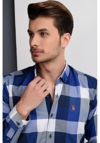 Resim G662 Dewberry Erkek Gömlek-lacivert-mavi Lacivert-mavi 