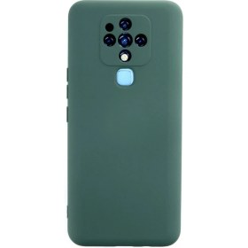 Resim Tecno Camon 16 Kılıf Nano Içi Kadife Silikon - Koyu YEŞIL-(5796) 