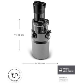 Resim Karaca Slow Juicer Yavaş Sıkım Katı Meyve Sıkacağı 