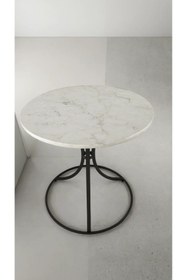 Resim BMARBLE Gerçek Mermer Tasarım Fiskos Sehpası 