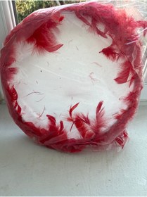 Resim SÜSLÜTASARIM Tüylü zilli tef (32 cm) orta kısmı yazı ile yazılabilir 