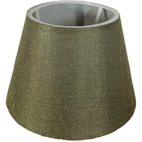 Resim Abajur Başlığı Hazır Şapka Haki Kırçıl Kumaş Yeşil 