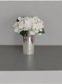 Resim Işıltı Home Desıgn Aynalı Cam Vazo Gri 