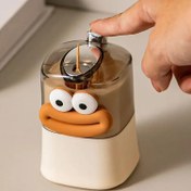 Resim Otomatik Açılır Kürdan Dispenseri - Ev ve Yemek Odası için Plastik İtmeli Kürdan Tutucu - Eğlenceli Karakter Tasarımlı Yaratıcı Kürdan Saklama Kutusu 