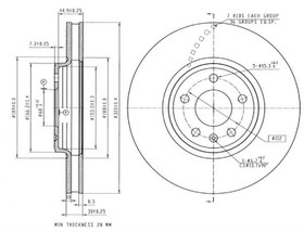 Resim FREN DISK ON HAVA KANALLI Ø320-5-(AUDI A4 1.8 TFSI 2008>2015 AUDI A5 TFSI 2008>2011 AUDI Q5 TFSI 2009>2012(ADET FİYATIDIR) 
