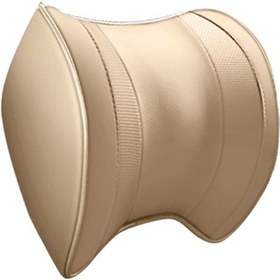 Resim Evrensel Bej Araba Boyun Yastığı Hafızalı Köpük Araba Baş Desteği Araba Koltuğu Yastığı Basınç Ve Ağrı Giderici 