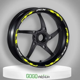 Resim Flo Sarı Iı Reflektör Baskı Honda Pcx Uyumlu 1 Set Jant Şeridi 