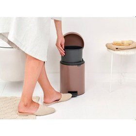 Resim Brabantia Newıcon Satın Taupe Pedallı Çöp Kutusu 5lt Rose 