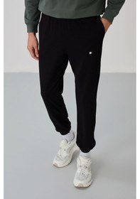 Resim Tommy Life Çağla - Siyah Casual O Yaka Lastik Paça Pamuklu Erkek Oversize Eşofman Takımı - 85120 Yeşil - Siyah 