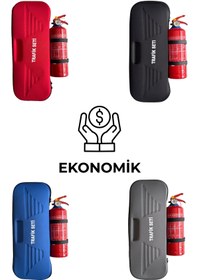 Resim Bilgeden Ekonomik Eva Trafik Seti Ve 1 Kg Yangın Tüpü 4 Yıl Tüvtürk Onaylı Araç Trafik & Ilk Yardım Set Siyah 