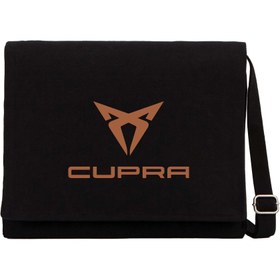 Resim Cupra Logo Color Siyah Kanvas Postacı Çantası - Siyah 
