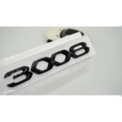Resim Peugeot 3008 P84 Ön Kaput Ve Bagaj Abs Parlak Siyah Yazı Logo 