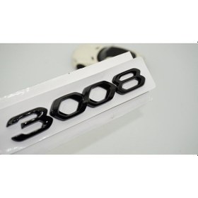 Resim Peugeot 3008 P84 Ön Kaput Ve Bagaj Abs Parlak Siyah Yazı Logo 