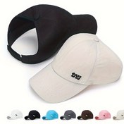 Resim Kadınlar İçin Beyzbol Şapkası Güneş Şapkası At Kuyruğu Yarım Üst Beyzbol Şapka Harf Nakışlı Ördek Gagalı Trend İlkbahar ve Yaz Gezisi 