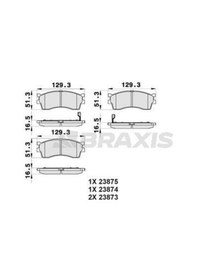 Resim Braxıs-ab0201 - On Fren Balatası Carens 00 02 Clarus 97 01 Rıo 