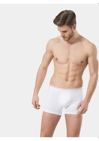 Resim Türen Erkek Likralı Boxer 2'Li Paket 126/Beyaz 001 
