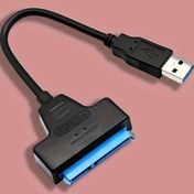 Resim SATA'ya USB Kablosu, USB 3.0 SATA III Sabit Sürücü Adaptörü, 6.35 Cm HDD ve SSD için Uyumludur 