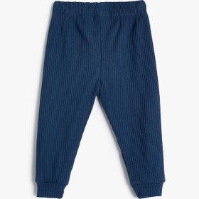 Resim Erkek Bebek Basic Eşofman Altı Dokulu Beli Bağlamalı 