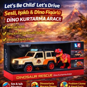 Resim Trust Store Let’s Be Child Let’s Drive Sesli ve Işıklı Safari Aracı Dinozor Figürlü Oyuncak Seti 