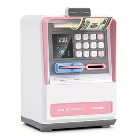 Resim Çocuklar için ATM Külçe Kutusu (Pil Gerektirmez), Şifreli Erişim, Otomatik Madeni Para Rulo Makinesi, Elektronik Külçe Kutusu, Madeni Para Yuvası, Özel Şifre - Çocuklar için Akıllı Tasarruf Kutusu, Noel, Doğum Günü veya Cadılar Bayramı için mükemmel bir hediye. 